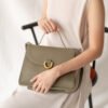 Bolsa Estruturada com Alça Dupla – Bege e Verde Oliva