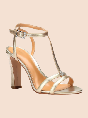 Sandália Off-White Salto Alto Minimalista
